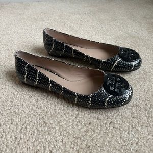 Tory Burch Reva Flat in Mojave Snakeskin